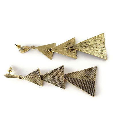 (АРТИКУЛ: 6551/51) СЕРЬГИ ЖЕНСКИЕ, КРУПНЫЕ, ПОДВЕСКИ, ЦВЕТ "БРОНЗА