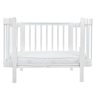Кроватка детская продольный маятник Pituso Olivia Белый-Белый
