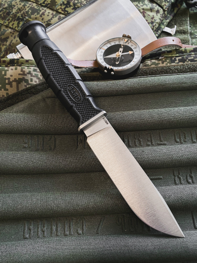 ТАКТИЧЕСКИЙ НОЖ ФИНСКИЙ сталь Х12МФ, рукоять резина, НОЖНЫ ABS, спуски от обуха