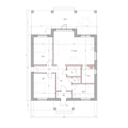 Одноэтажный дом с тремя спальнями 99.78 м² + терраса 39.93 м²(S7)
