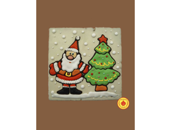 Купить пряник в шоколаде "Дед мороз с ёлкой", 700 грамм, фото