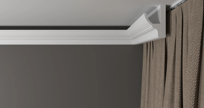 Потолочный плинтус для подсветки DECOR-DIZAYN DD508, из дюрополимера, под покраску, ударопрочный, 2 метра.