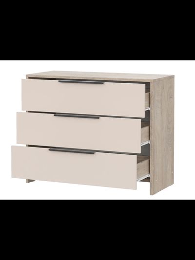 Камелия комод 3 ящика Дуб Эндгрейн/Меланж