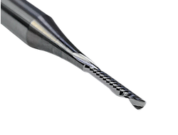 Фреза спиральная по пластику 2x10 s6x50 Z1 HM стружки вниз