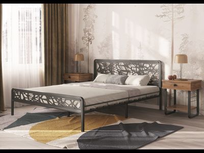 Кровать ОРИОН 1,6*2,0 черная ш*в*д 1660х905х2060мм