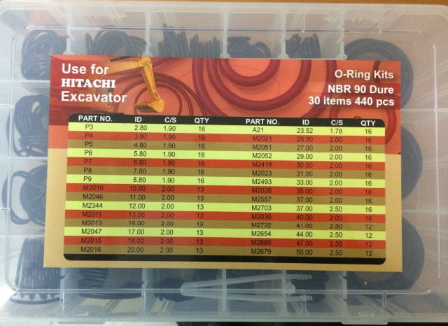 Набор резиновых колец для экскаватора Hitachi