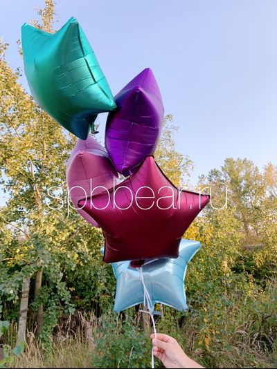 Фольгированные шары Звезды 5 штук