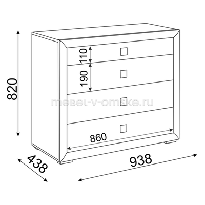 Комод Глэдис М26