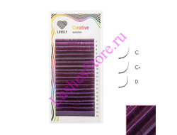 Ресницы цветные LOVELY "ОМБРЕ" «ФИОЛЕТОВЫЙ» MIX (20 линий)