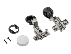 Петля для стекла ВНУТРЕННЯЯ с круглой заглушкой ХРОМ планк с еврошурупами  ZP-CIG-07OZE-01  GTV