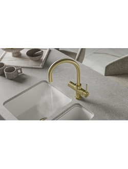 Система мгновенного кипячения воды с газацией и охлаждением 5в1 AQUAHOT ARTISAN MONTBLANC LG (светлое золото)