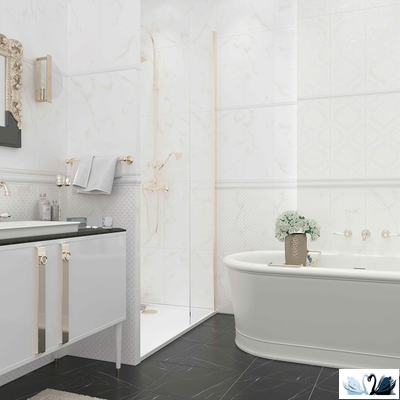 xПлитка Creto Forza Calacatta White Wall 01 25 х 60 см настенная