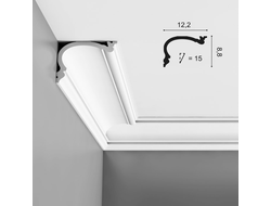 Потолочный карниз с гладким профилем из полиуретана Orac Decor Коллекция Luxxus C341