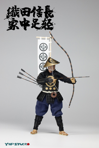 ПРЕДЗАКАЗ - Асигару Нобунаги с луком - КОЛЛЕКЦИОННАЯ ФИГУРКА 1/12 Oda Nobunaga's soldiers Archer soldier (NO.0003) - Yep Studio ?ЦЕНА: 7500 РУБ.?
