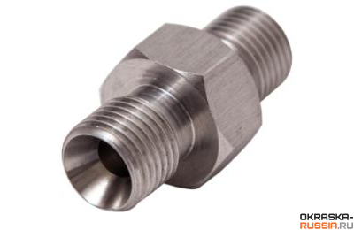 Переходник 1/4" на 1/4" (штуцер, адаптер, переходник) соединение для шлангов высокого давления