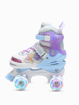 Квады детские раздвижные Banwei Butterfly Lilac (светящиеся колёса)