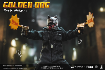 ПОМЯТА УПАКОВКА - Золотой Пёс - Коллекционная ФИГУРКА 1/12 scale GOLDEN DOG – Death Gas Station series (PES022) - Damtoys x Coal Dog