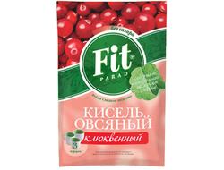 ФитПарад кисель овсяный "Клюквенный" без сахара, 50 г