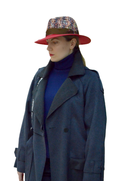 Зимняя фетровая шляпа