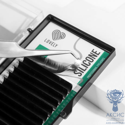 Ресницы чёрные Lovely серия "Silicone" - 20 линий - MIX