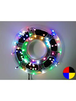 Гирлянда светодиодная #87 "Бухта/ нить" с контроллером цвет: мультиколор, 50м.