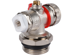 Регулируемый концевой фитинг ROMMER с дренажным вентилем, ручной воздухоотводчик 1"