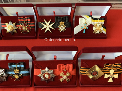 Коллекция "Ордена Российской Империи" в футлярах! Качественные муляжи!