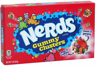 Нердс Gummy Clusters (Wonka) Конфеты (картон.кор). 85гр (12)