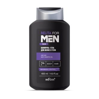 Шампунь-гель для волос и тела Belita for Men, 400 мл