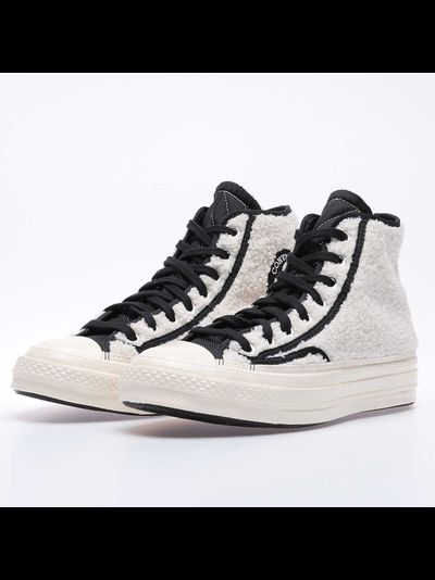 Кеды Converse Chuck 70 Sherpa зимние белые высокие