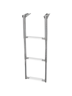 Трап телескопический складной, 3 белых ступени (ширина 310 мм.)