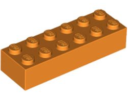 Brick 2 x 6, Orange (2456 / 2456106 / 4119642 / 4278087 / 6382506)