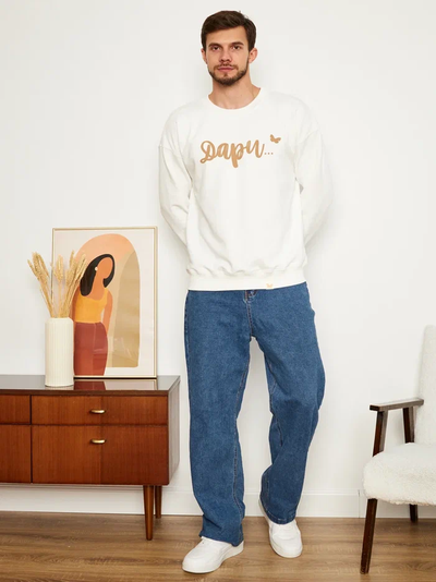 МУЖСКОЙ СВИТШОТ БЕЛЫЙ "ДАРИ"