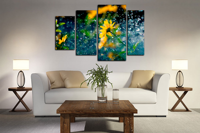 Модульная картина "Летний дождь"