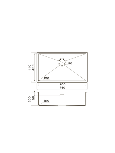 Мойка OMOIKIRI TAKI 74-U/IF