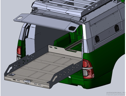 Выкатная платформа узкая KDT для среднеразмерных пикапов