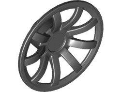 Wheel Cover 9 Spoke - 24mm D. - for Wheels 55982 and 56145, Black (62701 / 6296106)