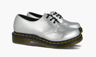 Полуботинки Dr. Martens Vegan 1461 Metallic Silver серебристые