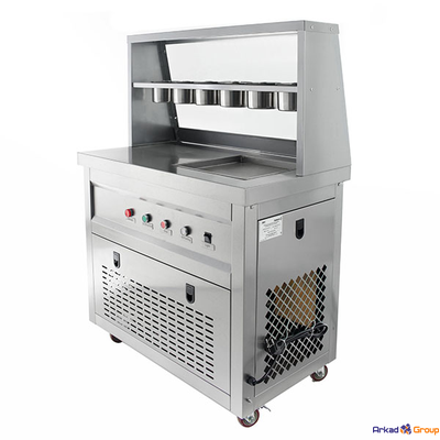 Фризер для ролл мороженого KCB-1F Foodatlas (контейнеры, световой короб, стол для топпингов)