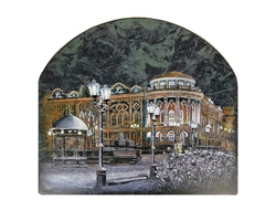 Картина на змеевике "Екатеринбург" . Форма арка. Разные виды