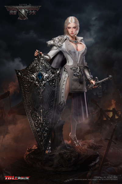 ПРЕДЗАКАЗ - Белая воительница Алина - Коллекционная фигурка 1/6 The Girl Under Wolf's Ward Silver Alina (PL2026-236A) - TBLeague ?ЦЕНА: 28200 РУБ.?