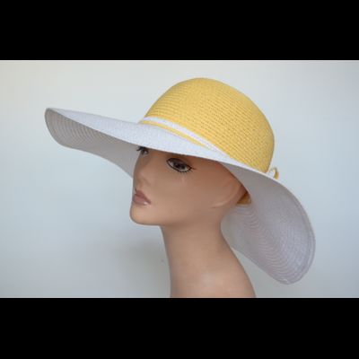 Шляпа Stefania Maiaroli 1638 белая с желтым
