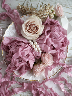 Шебби лента Розовая лилия в интернет магазине "Страна лент"