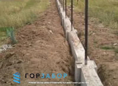 Фундамент для забора