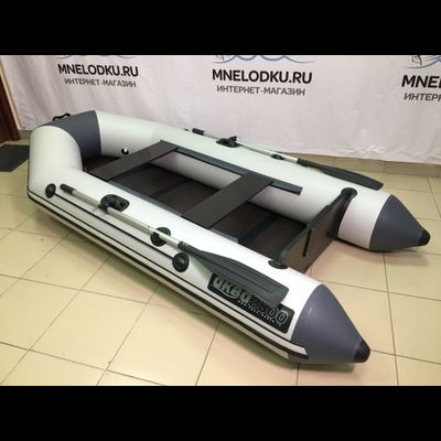 Моторная лодка Аква 2800 слань-книжка киль светло-серый графит