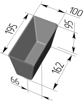 Хлебная форма Л10-1 (195 х 100 х 95 мм)