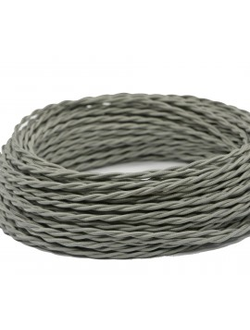 Провод витой в ретро стиле ПРВ 3х0.75 серый