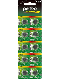 Батарейка LR921 щелочная Perfeo LR921/10BL Alkaline Cell 371A AG6 10 шт