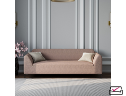 Чехол на 3х местный диван Жаккард Волна Капучино. Россия