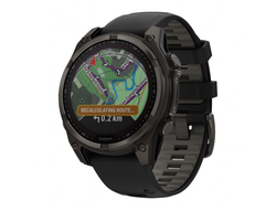 Garmin Fenix 8 47mm Solar Sapphire Titanium Carbon Gray DLC with Black/Pebble Gray Band (010-02906-10 / 010-02906-11 / 010-02906-70)